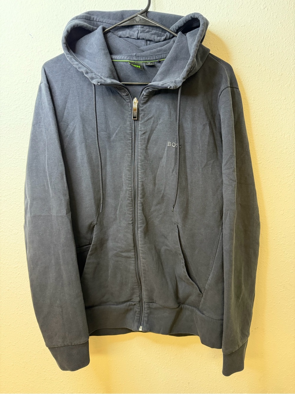 BOSS Men's Black Zip-Up Hoodie